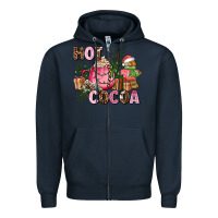 Navy hot cocoa Zipper Hoodie - AdoDesignShop