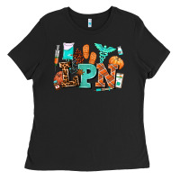 Black lpn fall nurse with Ladies Tee - AdoDesignShop