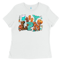 White lpn fall nurse with Ladies Tee - AdoDesignShop