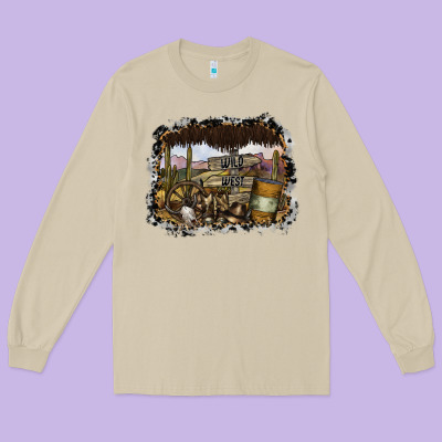 Wild West Long Sleeve Tee Designed By Sublimationcraftshop