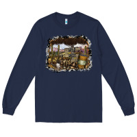 Navy wild west Long Sleeve Tee - SublimationCraftShop