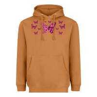 Meerkat floral breast cancer butterfly Heavyweight Hoodie - Jasminsmagicworld