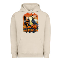 Pigment French Oak Happy Halloween With Crow Urban Hoodie - LillyAllenDesigns