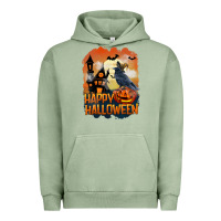 Pigment Oil Green Happy Halloween With Crow Urban Hoodie - LillyAllenDesigns