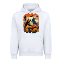 White Happy Halloween With Crow Urban Hoodie - LillyAllenDesigns