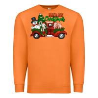 Carrot merry christmas snowman and farm animals truck Premium Sweatshirt - Jasminsmagicworld
