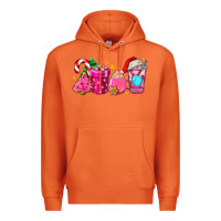Carrot pink christmas coffee cups Premium Hoodie - AdoDesignShop