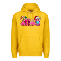 Lemon pink christmas coffee cups Premium Hoodie - AdoDesignShop