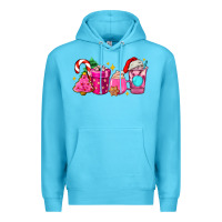 Ocean Blue pink christmas coffee cups Premium Hoodie - AdoDesignShop