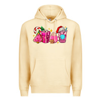 Pina Colada pink christmas coffee cups Premium Hoodie - AdoDesignShop