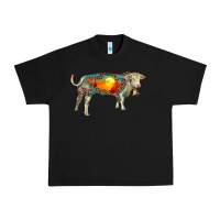 Black charolais bull with desert and leopard Urban Heavy Tee - RanaPortraitStore