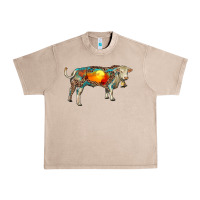 French Oak charolais bull with desert and leopard Urban Heavy Tee - RanaPortraitStore