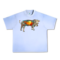 Grape Ice charolais bull with desert and leopard Urban Heavy Tee - RanaPortraitStore
