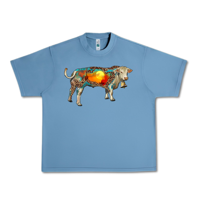 Charolais Bull With Desert And Leopard Urban Heavy Tee by RanaPortraitStore | Teevron