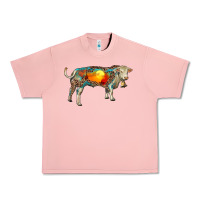 Salmon charolais bull with desert and leopard Urban Heavy Tee - RanaPortraitStore