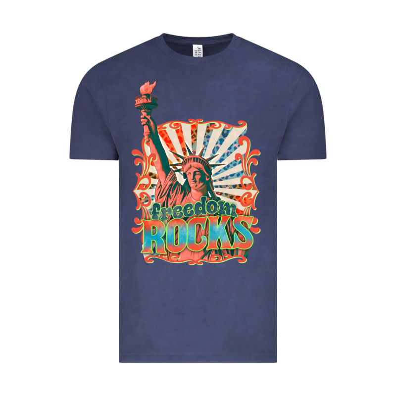 Retro Freedom Rocks Billie Wilder Vintage Tee by texasbilliewilder | Teevron