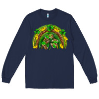 Navy St. Patrick's Day rainbow Long Sleeve Tee - Neo Western