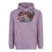 Lavender i back the blue eagle Heavyweight Hoodie - NancyCooperArtShop