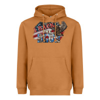 Meerkat i back the blue eagle Heavyweight Hoodie - NancyCooperArtShop