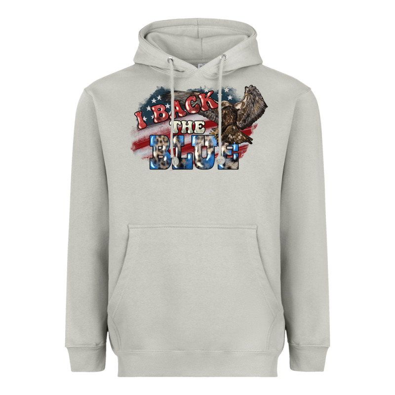 I Back The Blue Eagle Heavyweight Hoodie by NancyCooperArtShop | Teevron