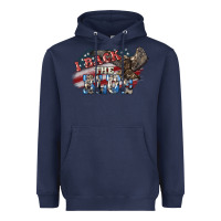 Navy i back the blue eagle Heavyweight Hoodie - NancyCooperArtShop