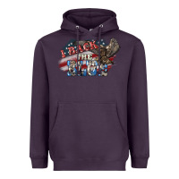 Plum i back the blue eagle Heavyweight Hoodie - NancyCooperArtShop