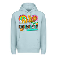 Blue Mist hello kindergarten Premium Hoodie - NancyCooperArtShop