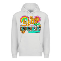 Dove Grey hello kindergarten Premium Hoodie - NancyCooperArtShop