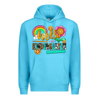 Ocean Blue hello kindergarten Premium Hoodie - NancyCooperArtShop