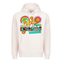 Pale Pink hello kindergarten Premium Hoodie - NancyCooperArtShop