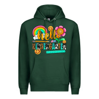 Sports Green hello kindergarten Premium Hoodie - NancyCooperArtShop