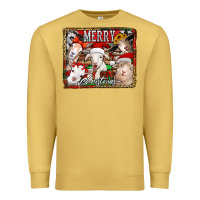 Antique Gold merry christmas goats Premium Sweatshirt - Jasminsmagicworld