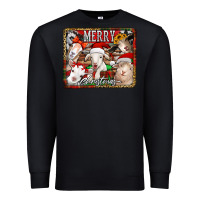 Black merry christmas goats Premium Sweatshirt - Jasminsmagicworld