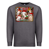 Charcoal Heather merry christmas goats Premium Sweatshirt - Jasminsmagicworld