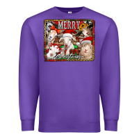 Purple merry christmas goats Premium Sweatshirt - Jasminsmagicworld