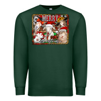 Sports Green merry christmas goats Premium Sweatshirt - Jasminsmagicworld