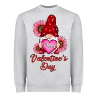 Heather Grey happy valentines day gnomes with sunflower Heavyweight Sweatshirt - RanaPortraitStore