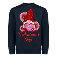 Navy happy valentines day gnomes with sunflower Heavyweight Sweatshirt - RanaPortraitStore