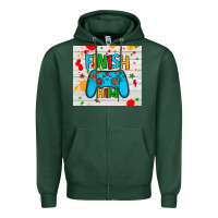 Sports Green finish him Zipper Hoodie - JahusDesignShop