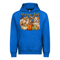 Cobalt welcome fall with dogs Urban Hoodie - LillyAllenDesigns