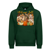Forest Green welcome fall with dogs Urban Hoodie - LillyAllenDesigns