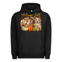 Pigment Black welcome fall with dogs Urban Hoodie - LillyAllenDesigns