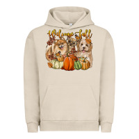 Pigment French Oak welcome fall with dogs Urban Hoodie - LillyAllenDesigns