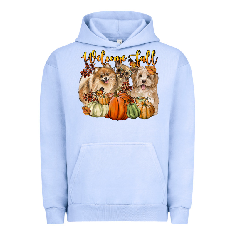 Welcome Fall With Dogs Urban Hoodie by LillyAllenDesigns | Teevron