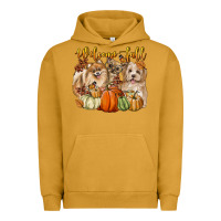Pigment Peanut Butter welcome fall with dogs Urban Hoodie - LillyAllenDesigns