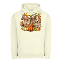 Pigment Pistachio welcome fall with dogs Urban Hoodie - LillyAllenDesigns