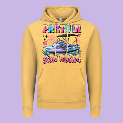 Party In Slow Motion Vintage Hoodie Designed By Jahusdesignshop