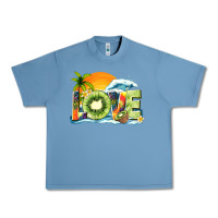 Pebble Blue love kiwi summer Urban Heavy Tee - texasbilliewilder