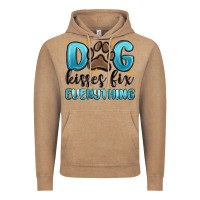 Vintage Coffee dog kisses fix everything Vintage Hoodie - MaliasSmallBusiness