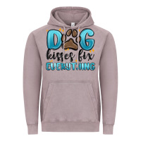 Vintage Zinc dog kisses fix everything Vintage Hoodie - MaliasSmallBusiness